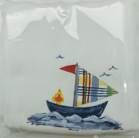 BURP CLOTH - DBB- DUCK IN SAILBOAT