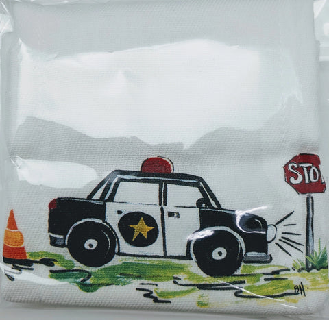 BURP CLOTH - DBB - POLICE CAR