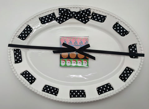 MULTIPLE USE OVAL PLATTER - MSC - OVAL - MULTI HOLIDAY RIBBONS
