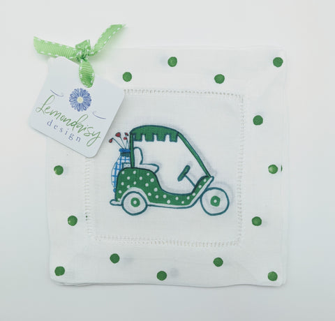 NAPKINS LINEN - LDD - GOLF CART GREEN SET OF 4