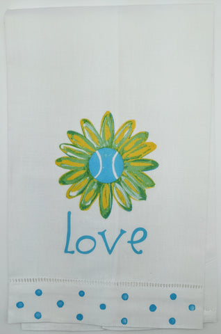 KITCHEN TOWEL - LDD - TENNIS LOVE DAISY BLUE