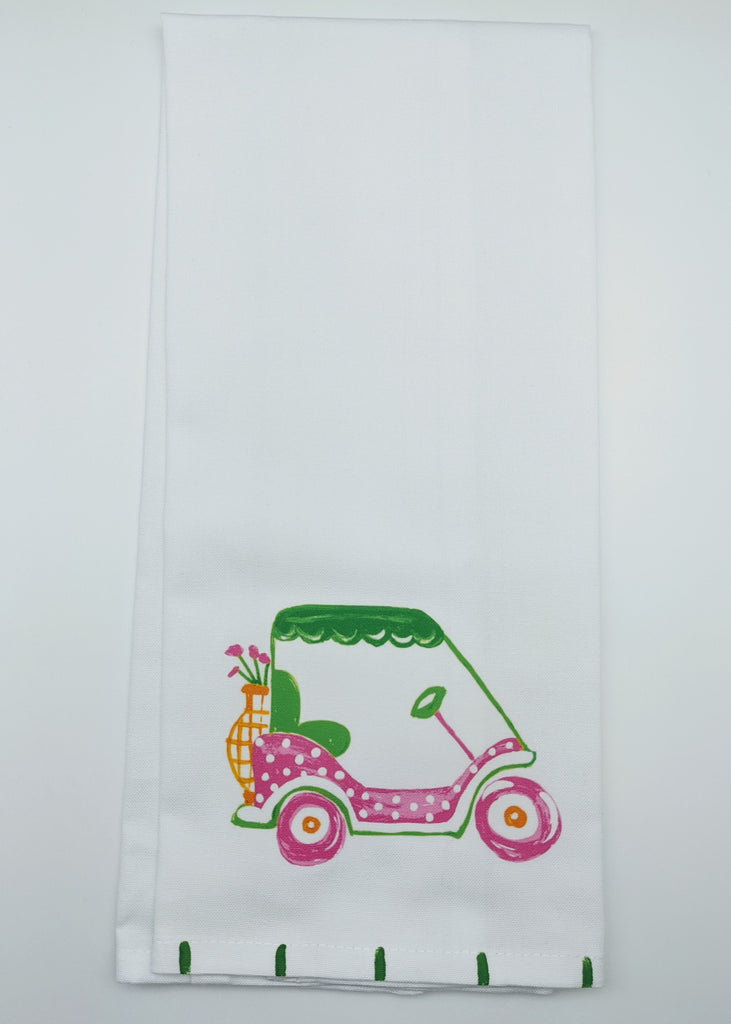 KITCHEN TOWEL - LDD - GOLF CART PINK