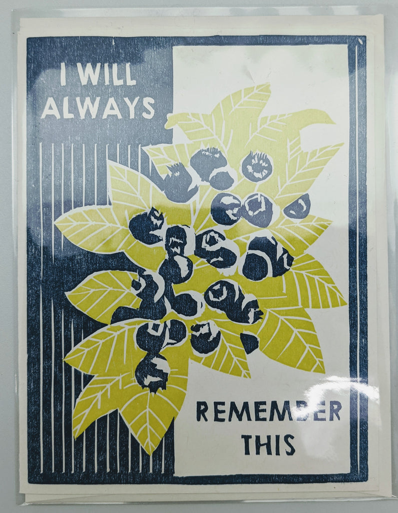 SENTIMENTAL BLANK CARD - HP - I WILL ALWAYS REMEMBER THIS
