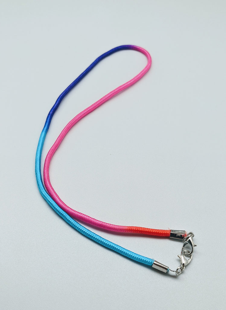 FACE MASK LANYARD - BFS - TURQ/PURPLE/HOT PINK