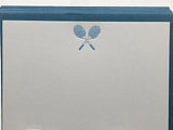 BOXED NOTE CARDS - PP - TENNIS RACKETS LETTERPRESS SET OF 10