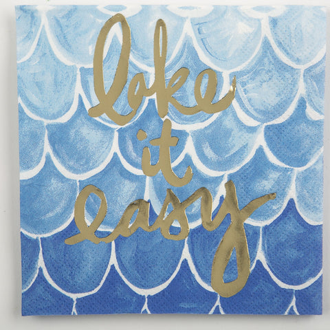 NAPKINS - DTHY - FOIL LAKE IT EASY
