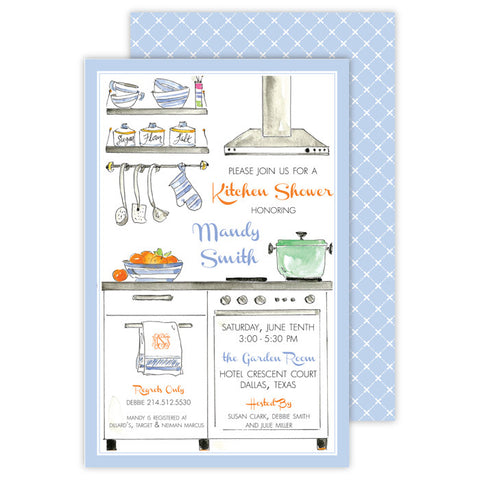 BOXED IMPRINTABLE INVITATIONS - RAB - KITCHEN SHOWER