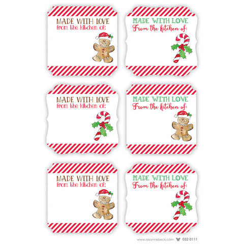 GIFT RECIPE STICKERS - RAB - HOMEMADE “MADE WITH LOVE”  KITCHEN GIFTS STICKERS