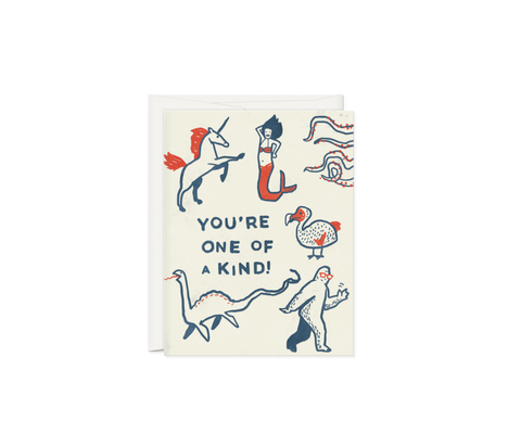 ENCOURAGEMENT GREETING CARD - OH - YOU'RE ONE OF A KIND