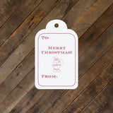 GIFT TAGS - PP - MERRY CHRISTMAS LETTERPRESS SET OF 10