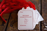 GIFT TAGS - PP - MERRY CHRISTMAS LETTERPRESS SET OF 10