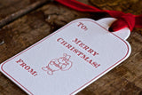 GIFT TAGS - PP - MERRY CHRISTMAS LETTERPRESS SET OF 10