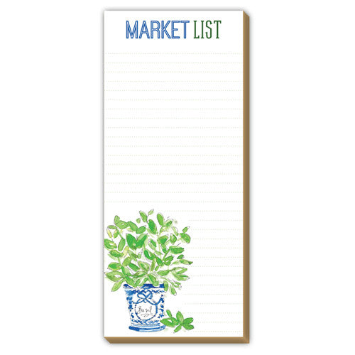 NOTE PAD - RAB - MARKET LIST TOPIARY