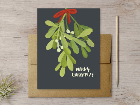 CHRISTMAS - FS - MISTLETOE MERRY CHRISTMAS WITH KRAFT ENVELOPE