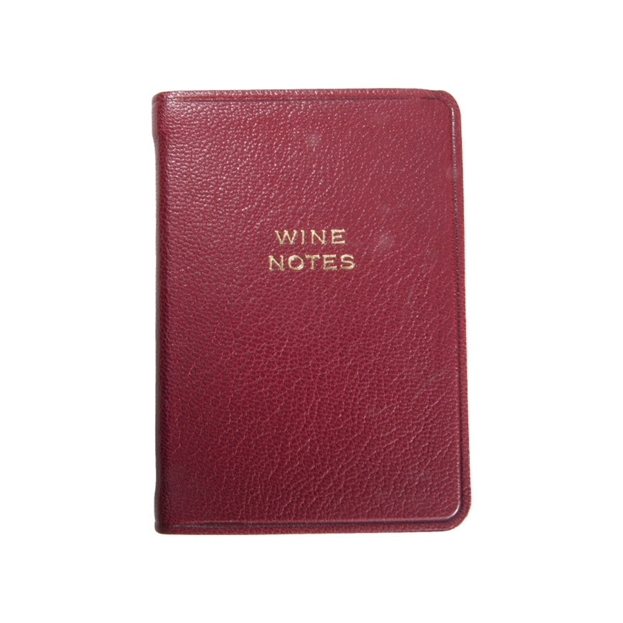 MINI LEATHER BOOK - GI - WINE NOTES - GARNET