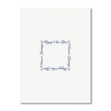 BOXED PHTO CARDS - WA - NAVY AND GOLD BORDER HOLIDAY PICTURE CARDS