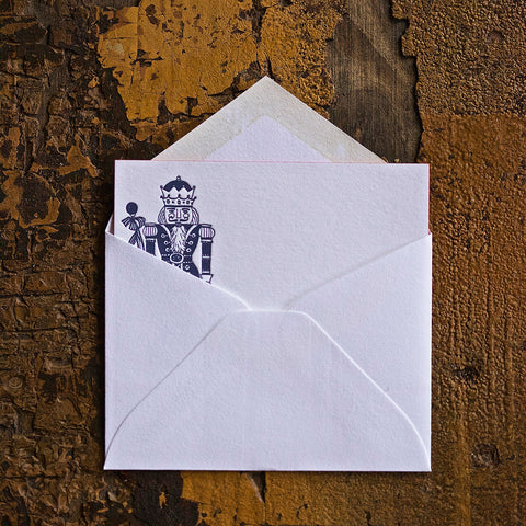 CHRISTMAS PLACE CARDS/GIFT ENCLOSURES - PP -  “NUTCRACKER” LETTERPRESS PACK OF 10
