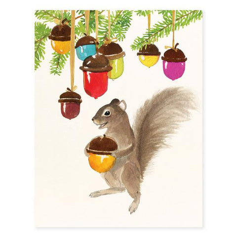 CARD - FD - SQUIRREL & ORNAMENT NUTS