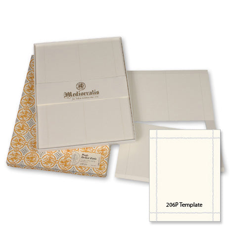 BOXED STATIONERY - OA - MEDIOEVALIS DECKLED SHEETS- WHITE