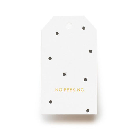 GIFT TAGS - SP - NO PEEKING GIFT TAG SET FOIL