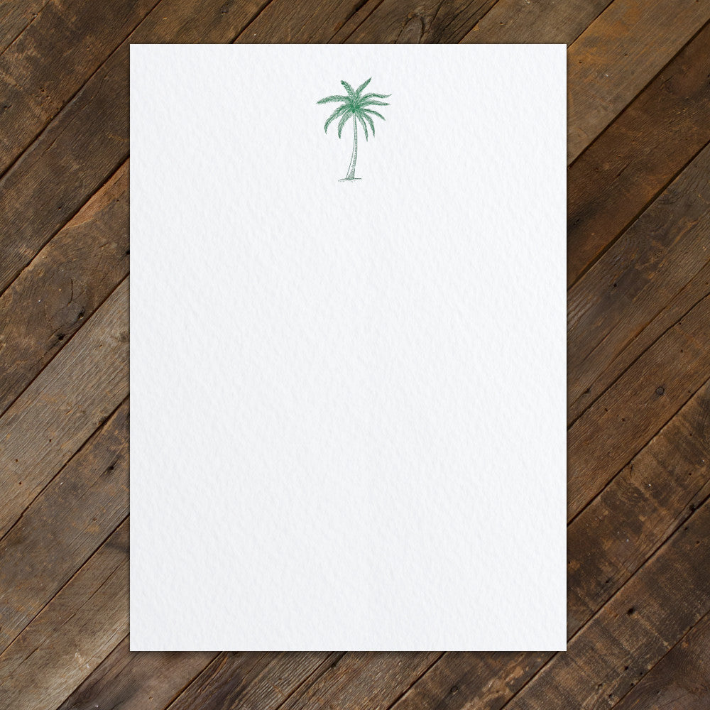 BOXED NOTECARDS - PP - PALM TREE LETTERPRESS