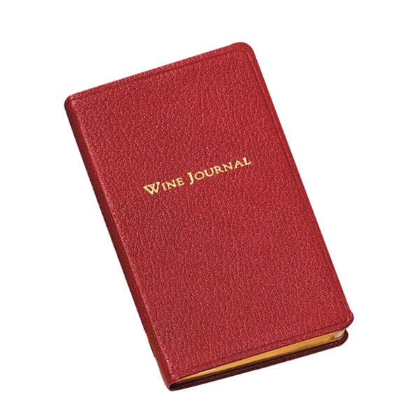 SMALL LEATHER BOOK - GI - WINE JOURNAL - GARNET