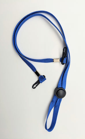 FACE MASK LANYARD - BFS - BLUE WITH SIZE ADJUSTER