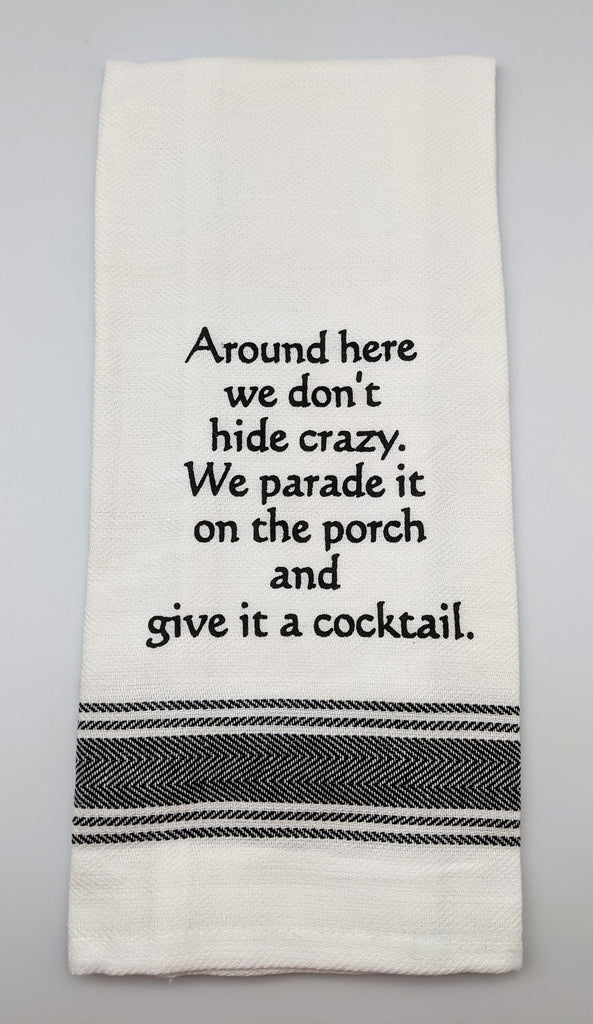 BAR TOWEL  - WH - PARADE CRAZY