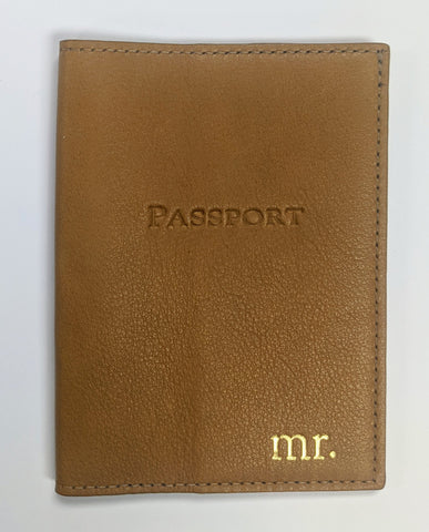 PASSPORT COVER - GI - TRADITIONAL TAN