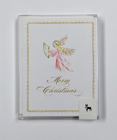 BOXED CHRISTMAS CARDS- DWH - ANGEL WITH HARP