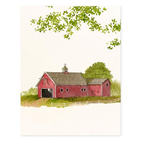 RED BARN - GREETING CARD