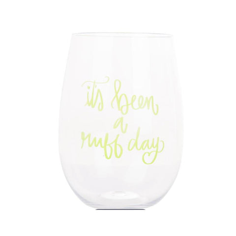 PLASTIC WINE CUPS - MSC - SET OF 2 “IT’S BEEN A RUFF DAY”