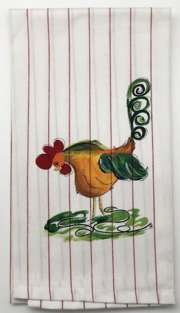 KITCHEN TOWEL - DBB - ROOSTER PECKING