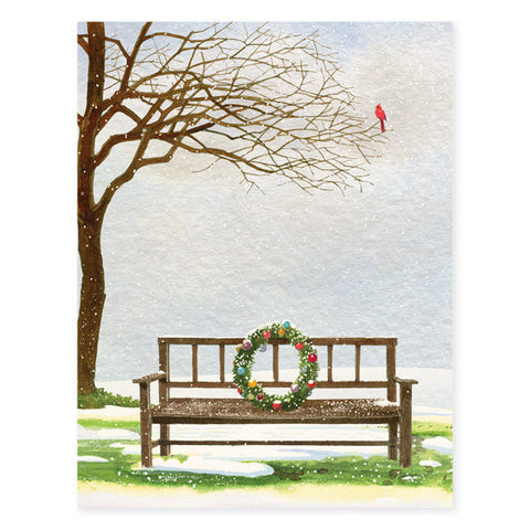 CHRISTMAS - FD - SNOWY BENCH