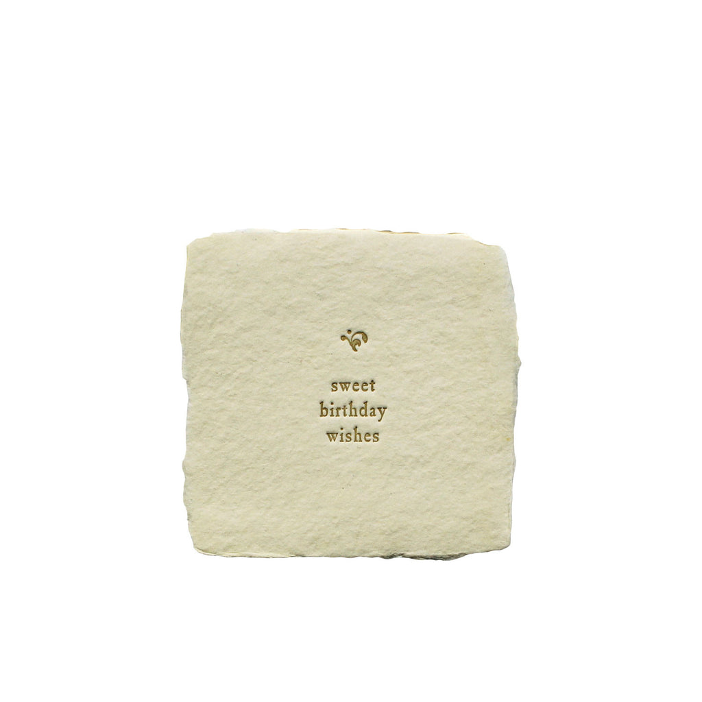 BIRTHDAY - OBP - SWEET BIRTHDAY WISHES - PETITE LETTERPRESS CARD