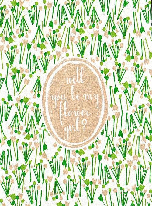 WEDDING FLOWER GIRL CARD - MRB - WILL YOU BE MY FLOWER GIRL?