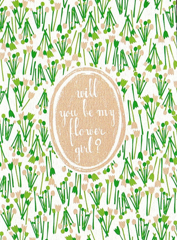 WEDDING FLOWER GIRL CARD - MRB - WILL YOU BE MY FLOWER GIRL?