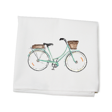 KITCHEN TOWEL - TLD - SEAFOAM BIKE