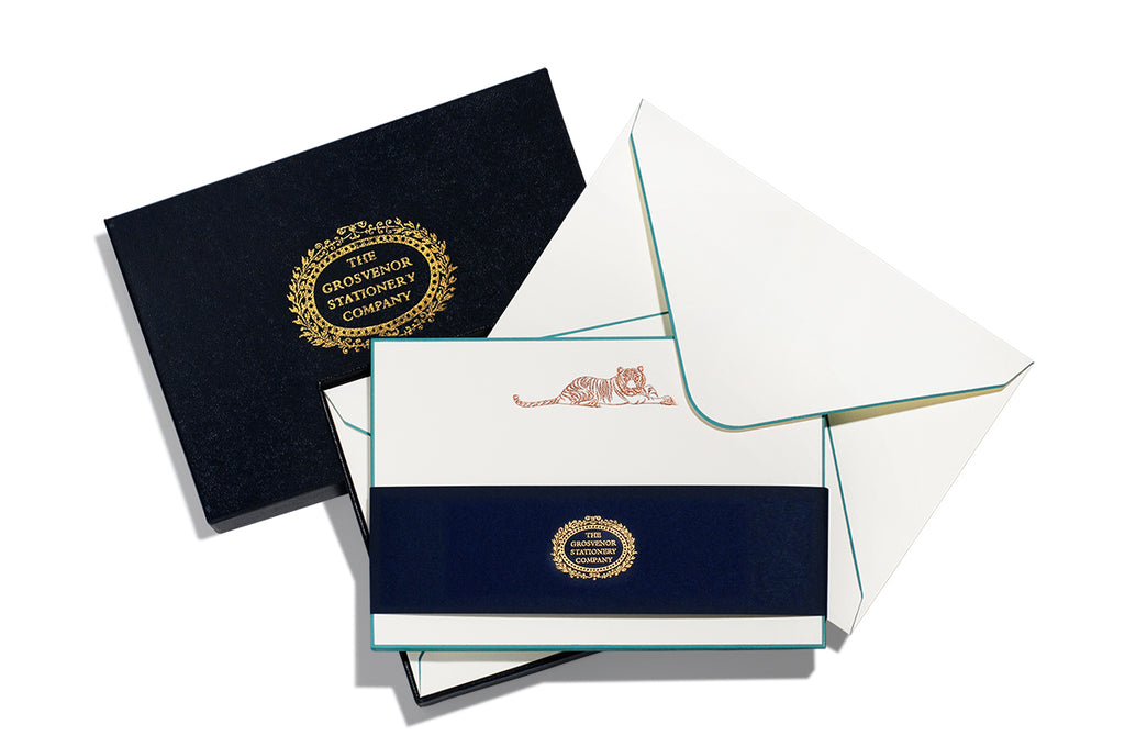 BOXED NOTE CARDS - TGSC - TIGER ENGRAVED