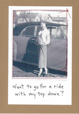 HUMOROUS - VT - WANT TO GO FOR A RIDE?