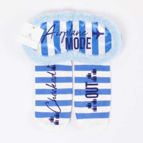 TRAVEL WEAR - EOL - STRIPED SOCKS AND EYE MASK