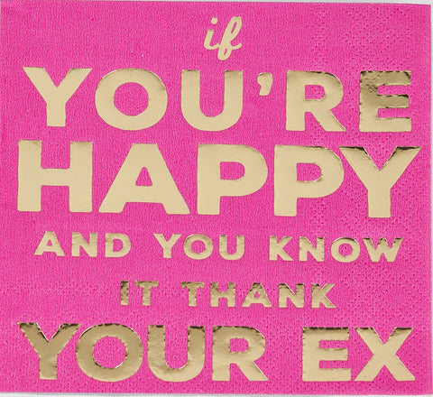 NAPKINS - DTHY - FOIL ....THANK YOUR EX