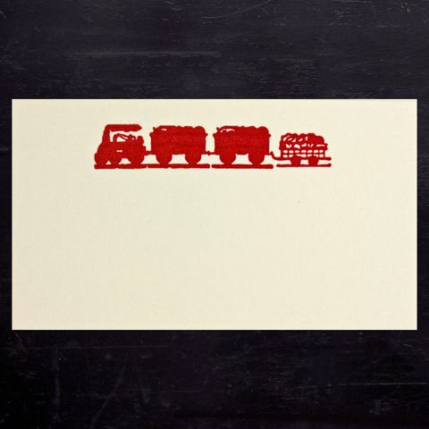 PLACE/ ENCLOSURE CARDS - ANC - CHOO CHOO LETTERPRESS SET OF 10