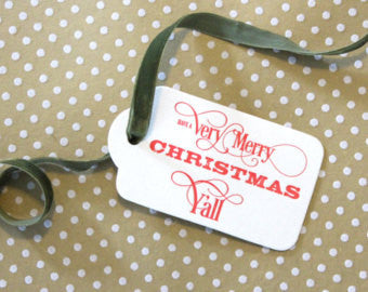 GIFT TAGS - CBL - MERRY CHRISTMAS Y'ALL SET OF 3