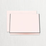 BOXED NOTE CARDS - CCO - PINK WITH GREY BORDER FOLDOVER