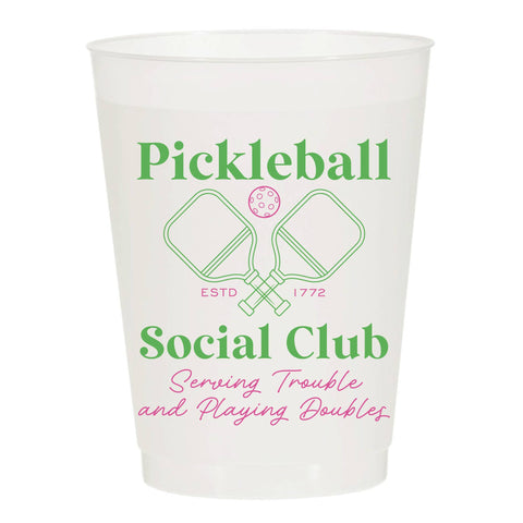 Pickleball Social Club Trouble Double Set of 10 Reusable Cup