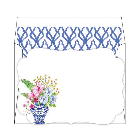 BOXED NOTE CARDS - RAB - DIE CUT FLORALS