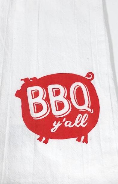 BAR TOWEL - CP - “BBQ Y'ALL” FLOUR SACK TOWELL