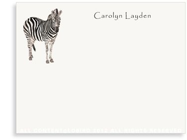 BOXED NOTE CARDS - LB - ZEBRA
