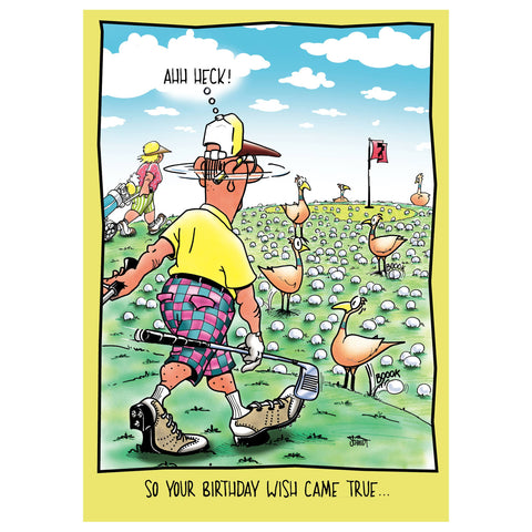 Funny Golf Birthday Card